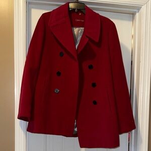 Calvin Klein Women's Bold Red Peacoat